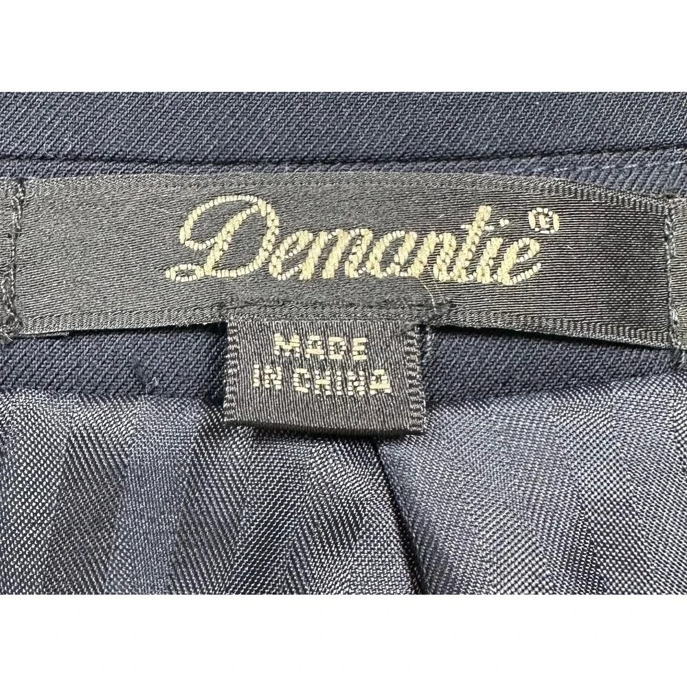 Demantie‎ 2-Button Suit Jacket Men's 40R Navy Blue Single Breasted Blazer NWT